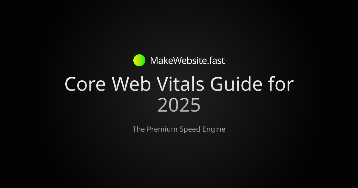 Core Web Vitals Guide for 2025 | MakeWebsite.fast